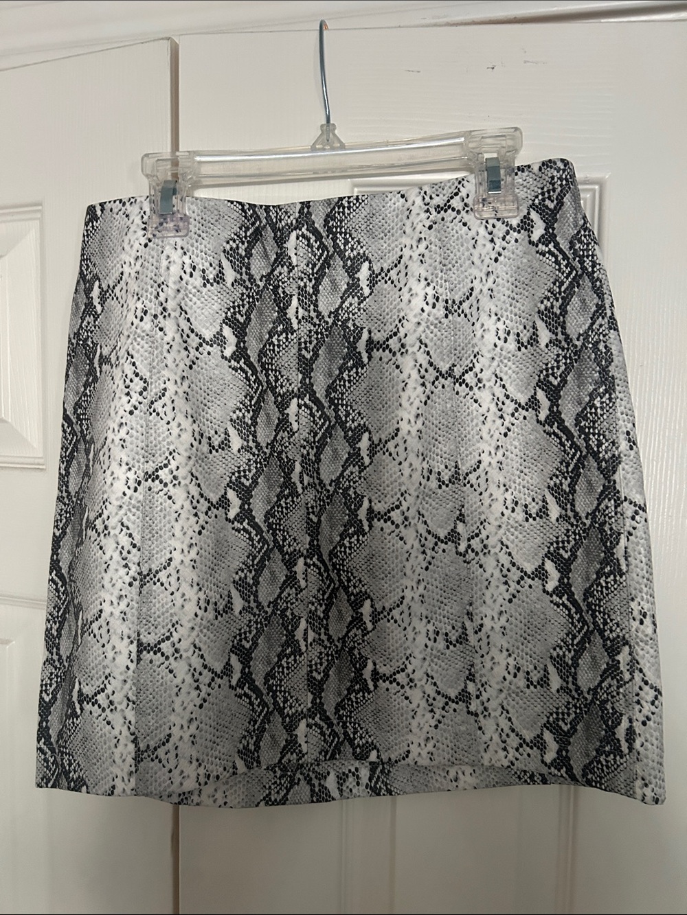 Snake Print Mini Skirt - Black & White